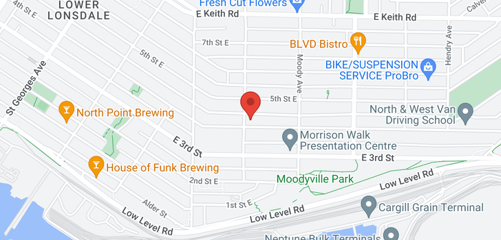 map of 502 E 4TH STREET